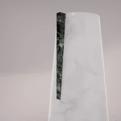 Vaso Elara Bianco Carrara e Verde Alpi