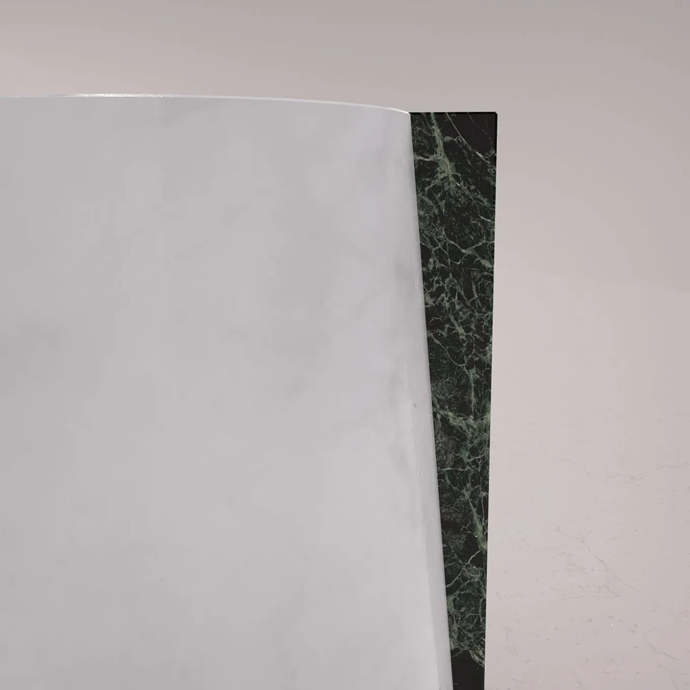 Vaso Elara Bianco Carrara e Verde Alpi