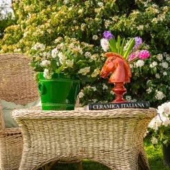 Vaso figurativo in ceramica Cheval Blanc