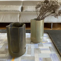 Vaso Giuseppe Musgo in ceramica smaltata grigia