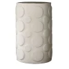 Vaso in ceramica bianca a pois City