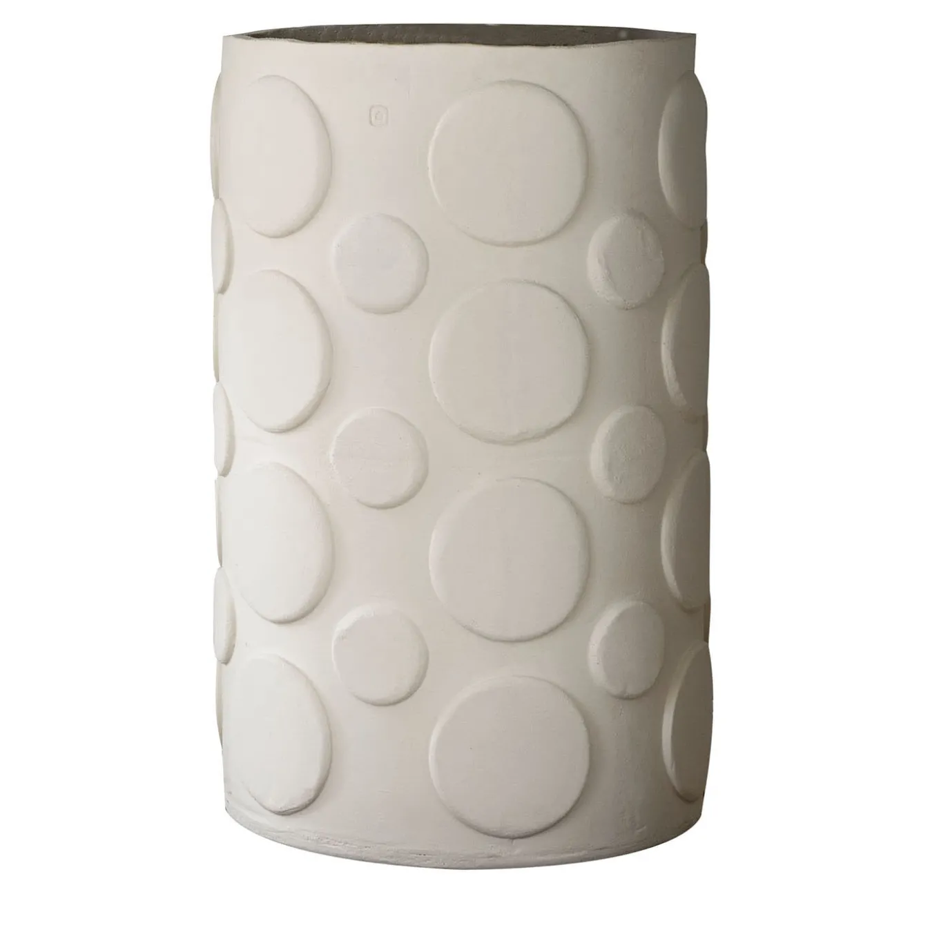 Vaso in ceramica bianca a pois City