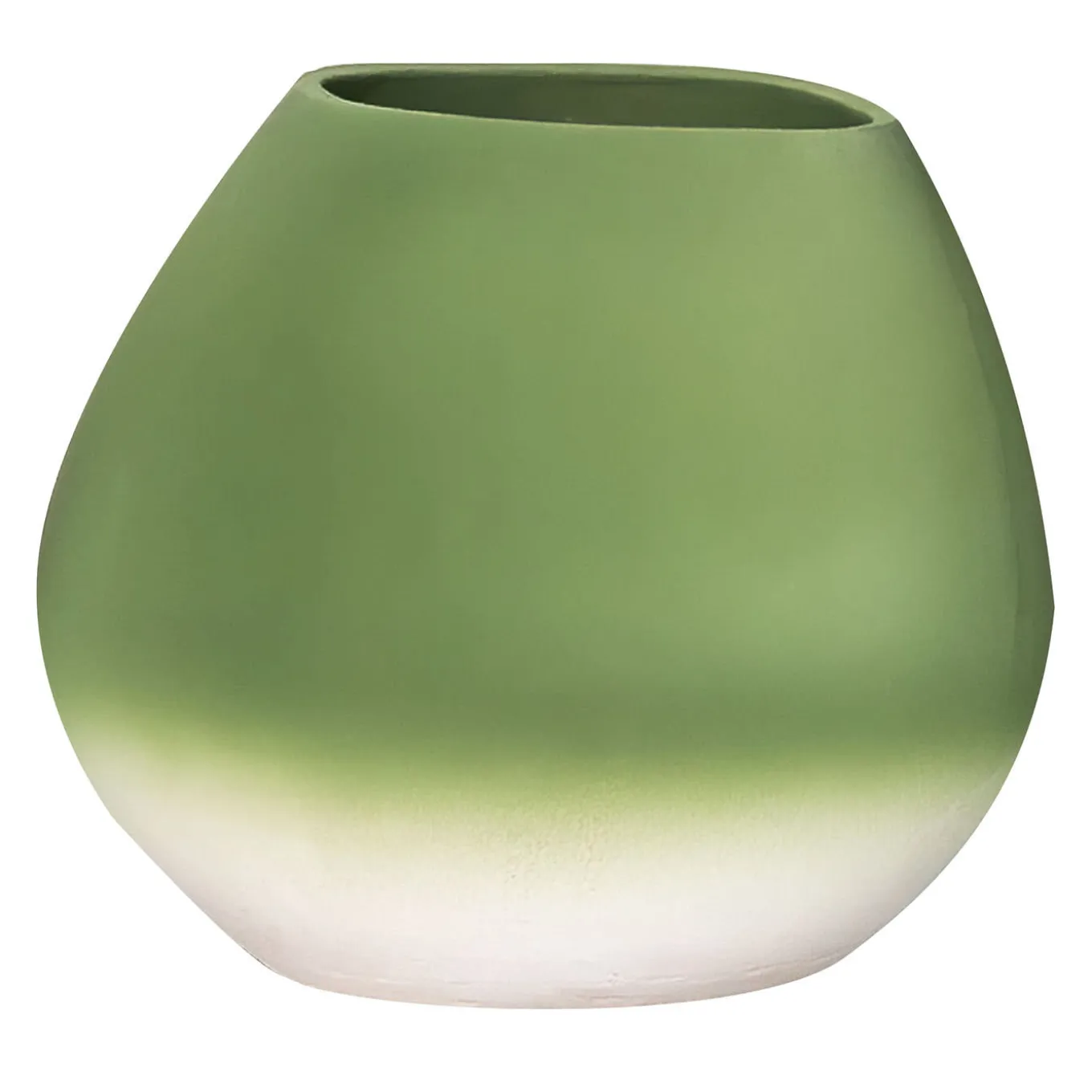 Vaso in ceramica Biarritz sfumato verde-bianco
