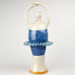 Vaso in ceramica blu Ballerina