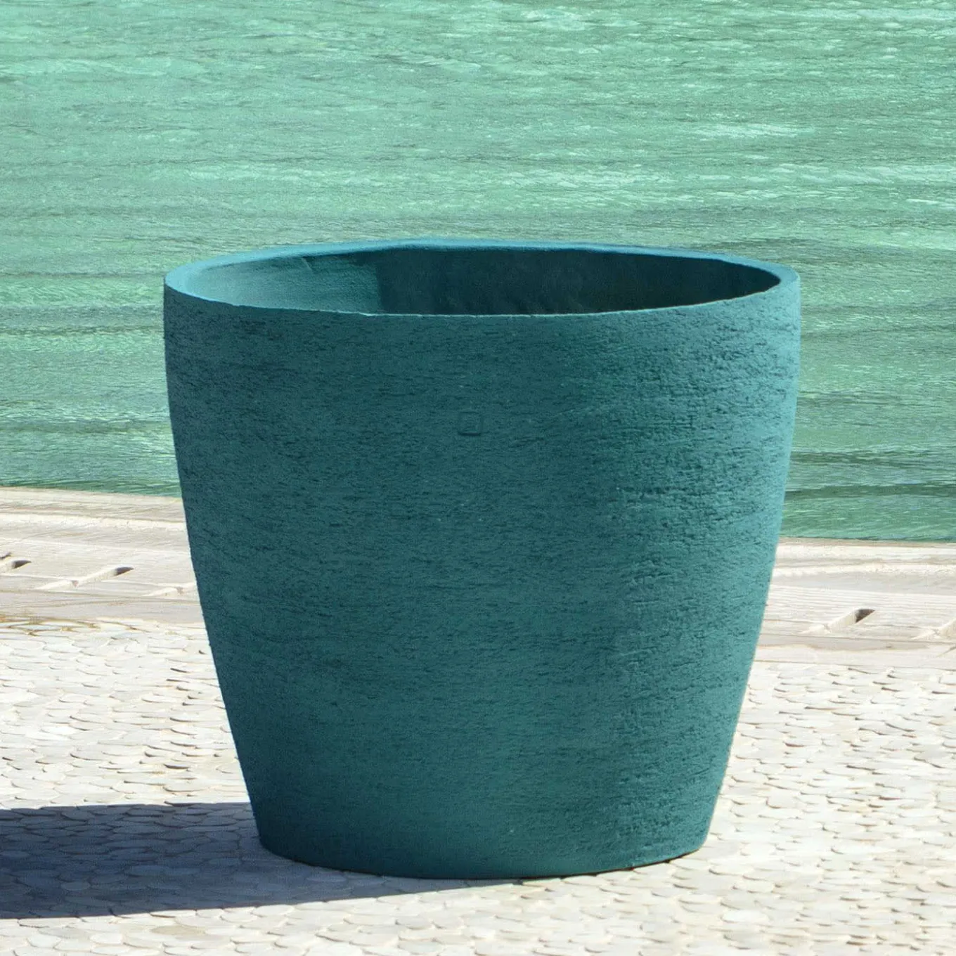 Vaso in ceramica blu Malibu