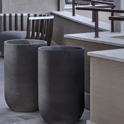 Vaso in ceramica nera Palm Beach