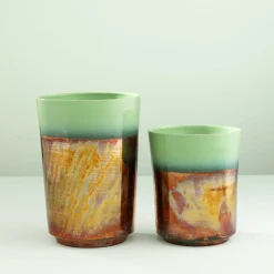Vaso in Ceramica Policromatico Riflesso Tramonto