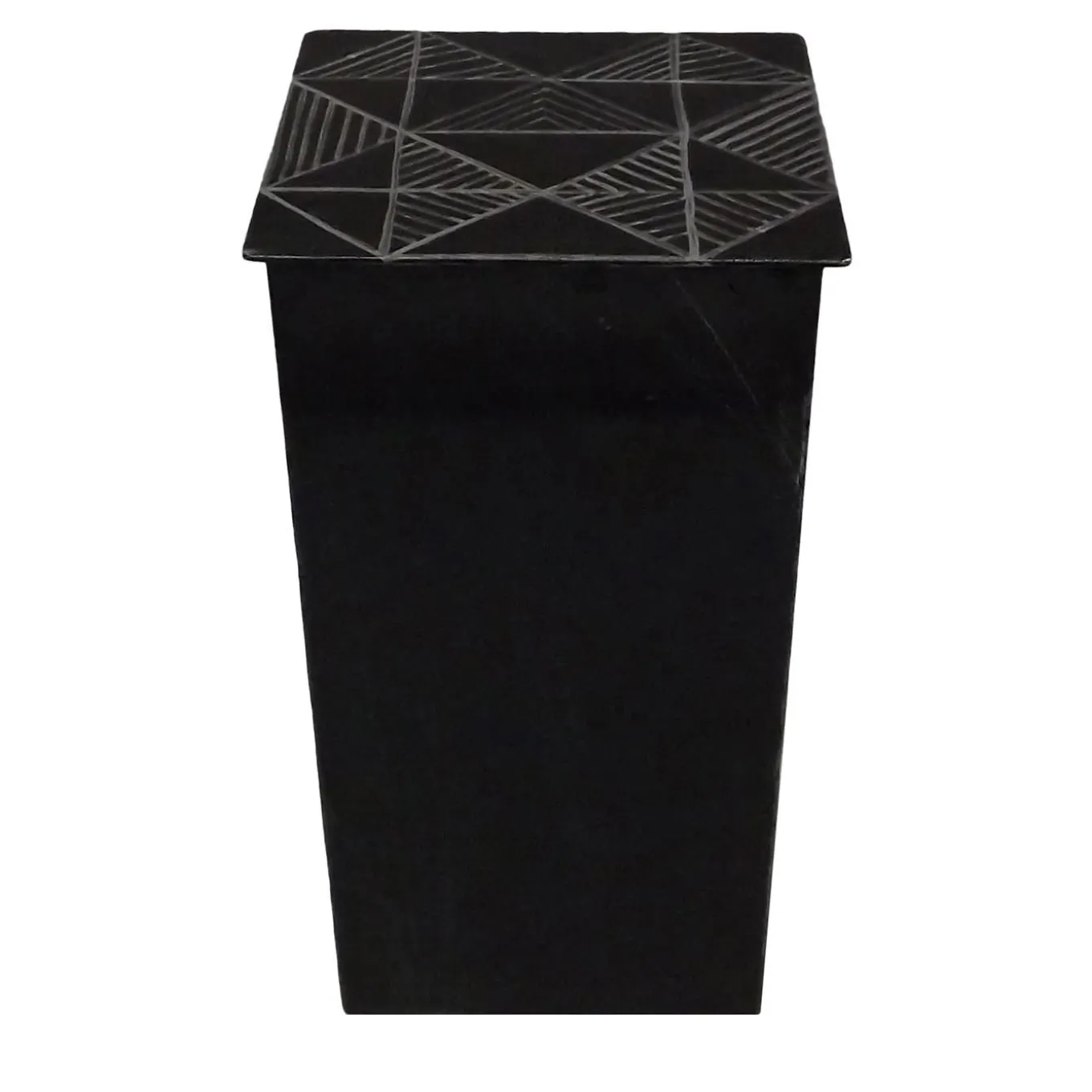 Vaso in metallo con coperchio con motivo Cesta