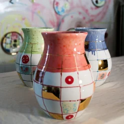 Vaso in porcellana rosa Calypso