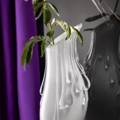 Vaso in vetro di Murano White Pearls