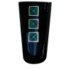 Vaso Maxi in Vetro Nero Cloisonné