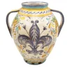 Vaso Orciolo con Fleur-De-Lis fiorentino blu