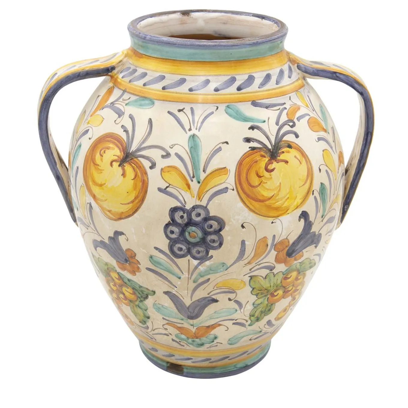 Vaso Orciolo con Fleur-De-Lis fiorentino blu