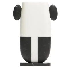 Vaso Pietro White Michelangelo/Black Marquina di Matteo Cibic