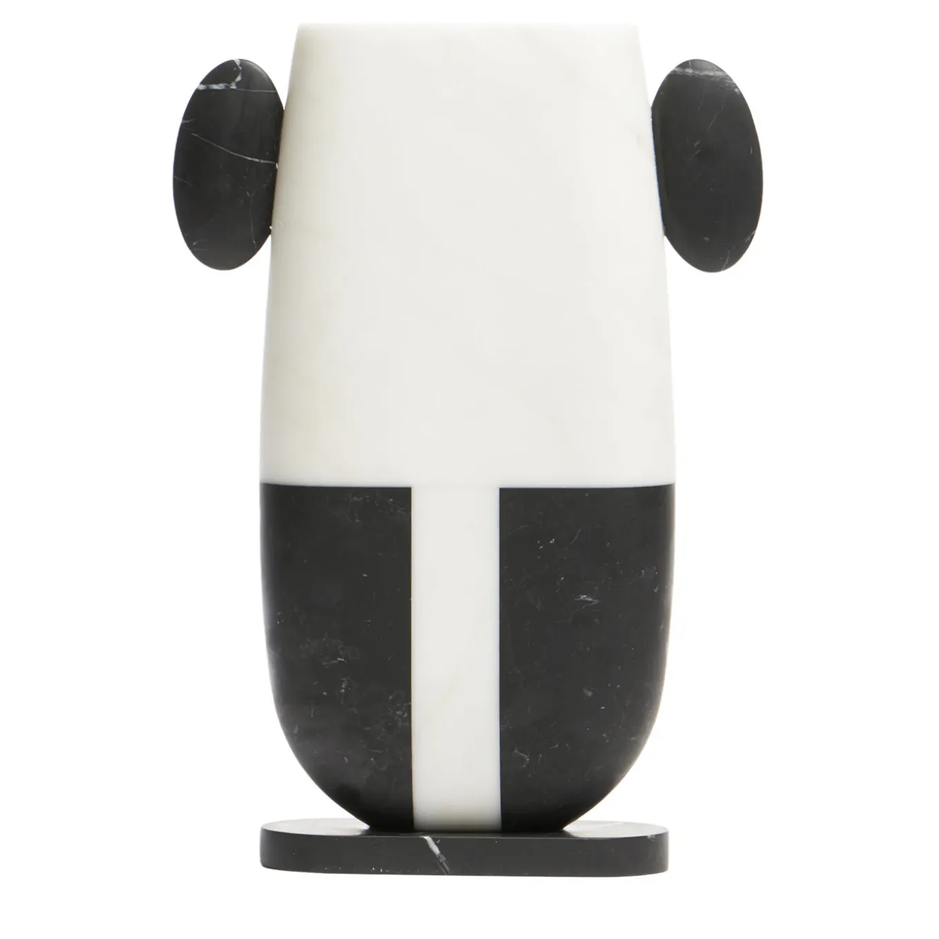 Vaso Pietro White Michelangelo/Black Marquina di Matteo Cibic