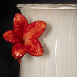 Vaso policromo con fiori Stmat