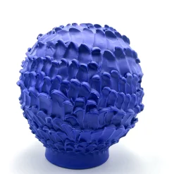 Vaso rotondo grande Onda Matte Deep Blue