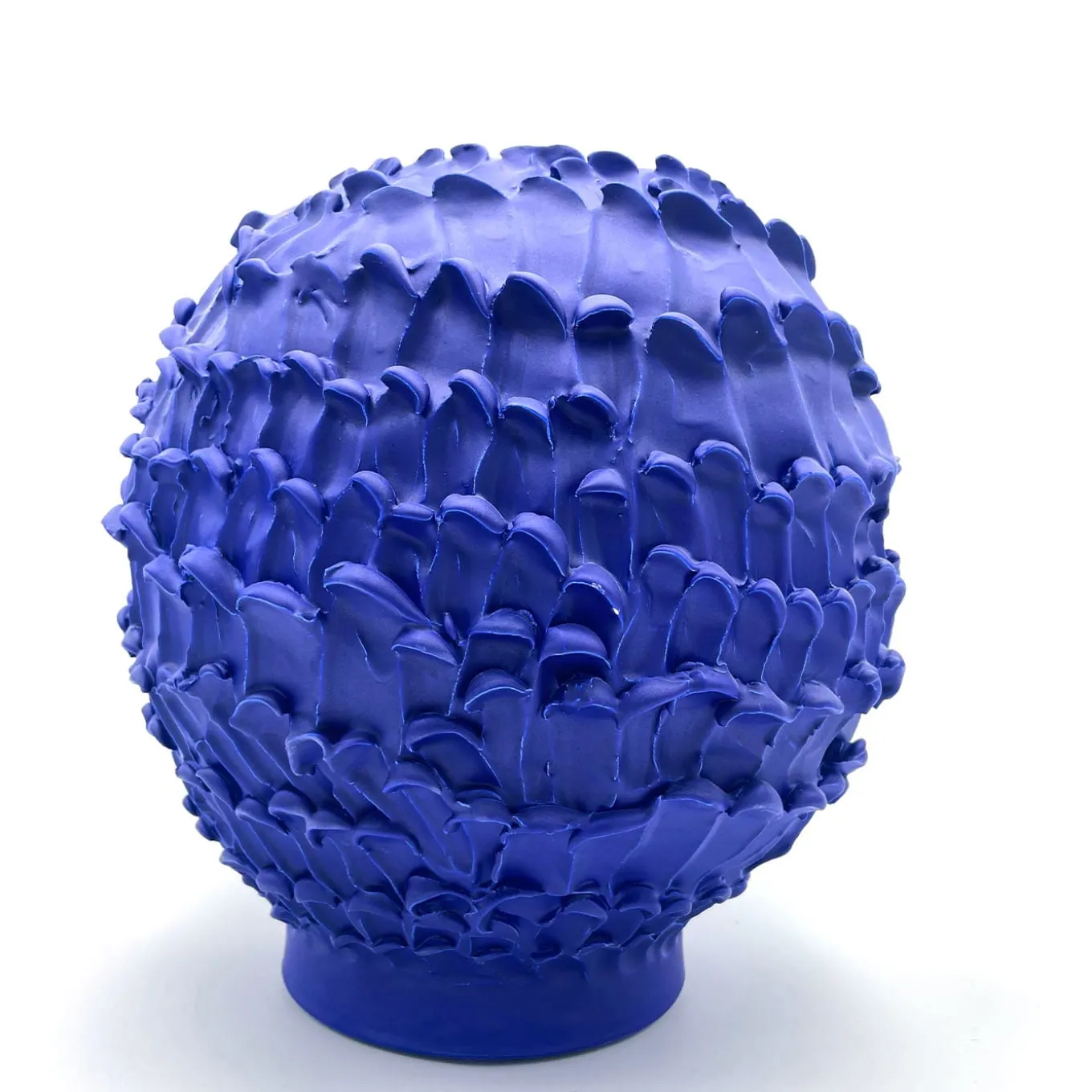 Vaso rotondo grande Onda Matte Deep Blue