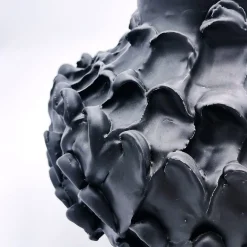 Vaso rotondo nero opaco Onda