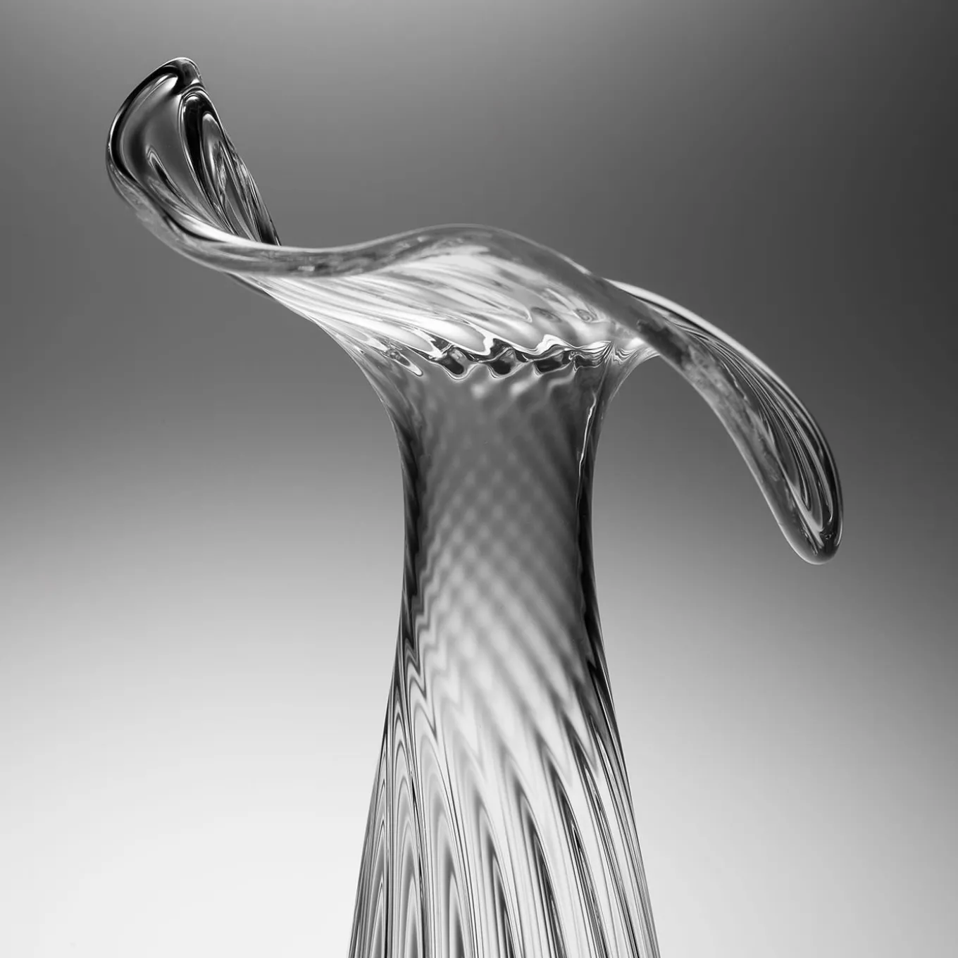 Vaso Soliflore Millerighe XSmall in Vetro Trasparente