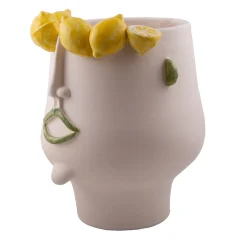 Vaso Testa in Ceramica Multicolore Domitilla