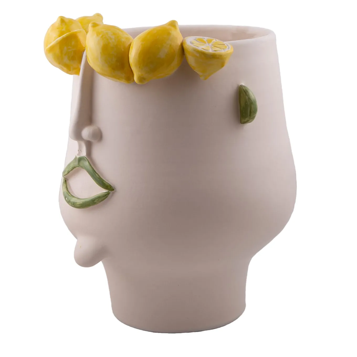 Vaso Testa in Ceramica Multicolore Domitilla