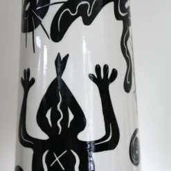 Vaso Xamen bianco e nero di Jean-Christophe Clair