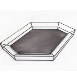 Vassoio aquilone in ferro bronzato