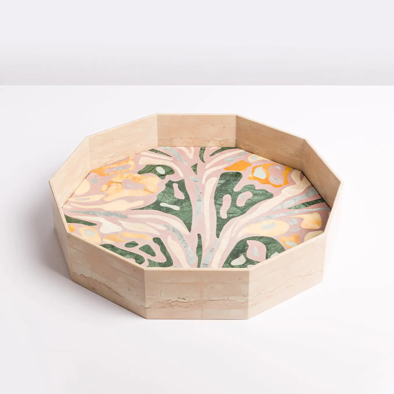 Vassoio decagonale in marmo marmorizzato di Zanellato&Bortotto #4