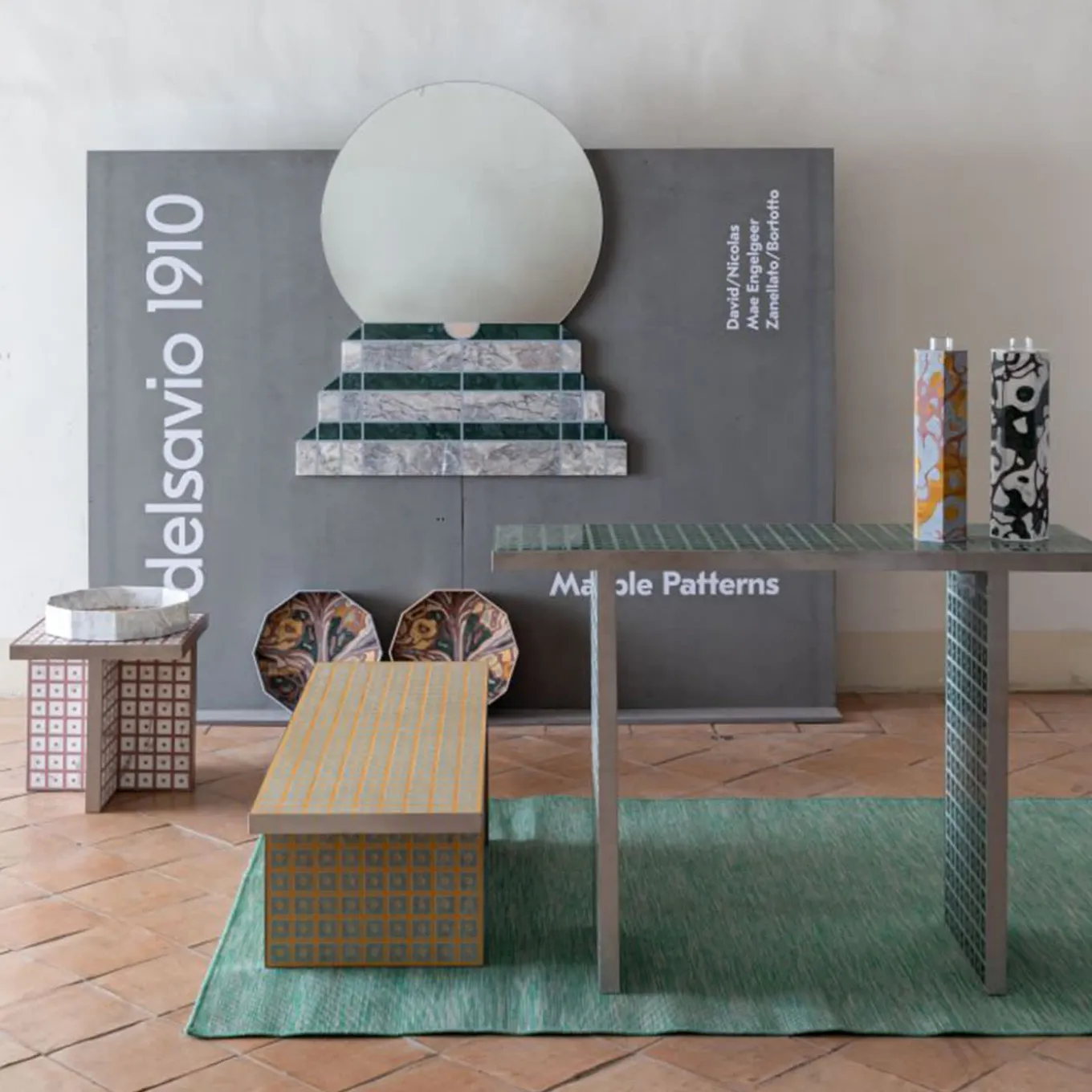 Vassoio decagonale in marmo marmorizzato di Zanellato&Bortotto #4