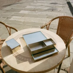 Vassoio Fumatori Multifunzionale Modernist in Acciaio by Joffrey Dappe