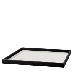 Vassoio in pelle Mondo bianco