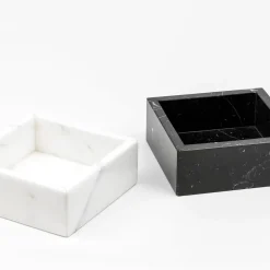 Vassoio per asciugamani in marmo nero