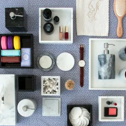 Vassoio per asciugamani in marmo nero