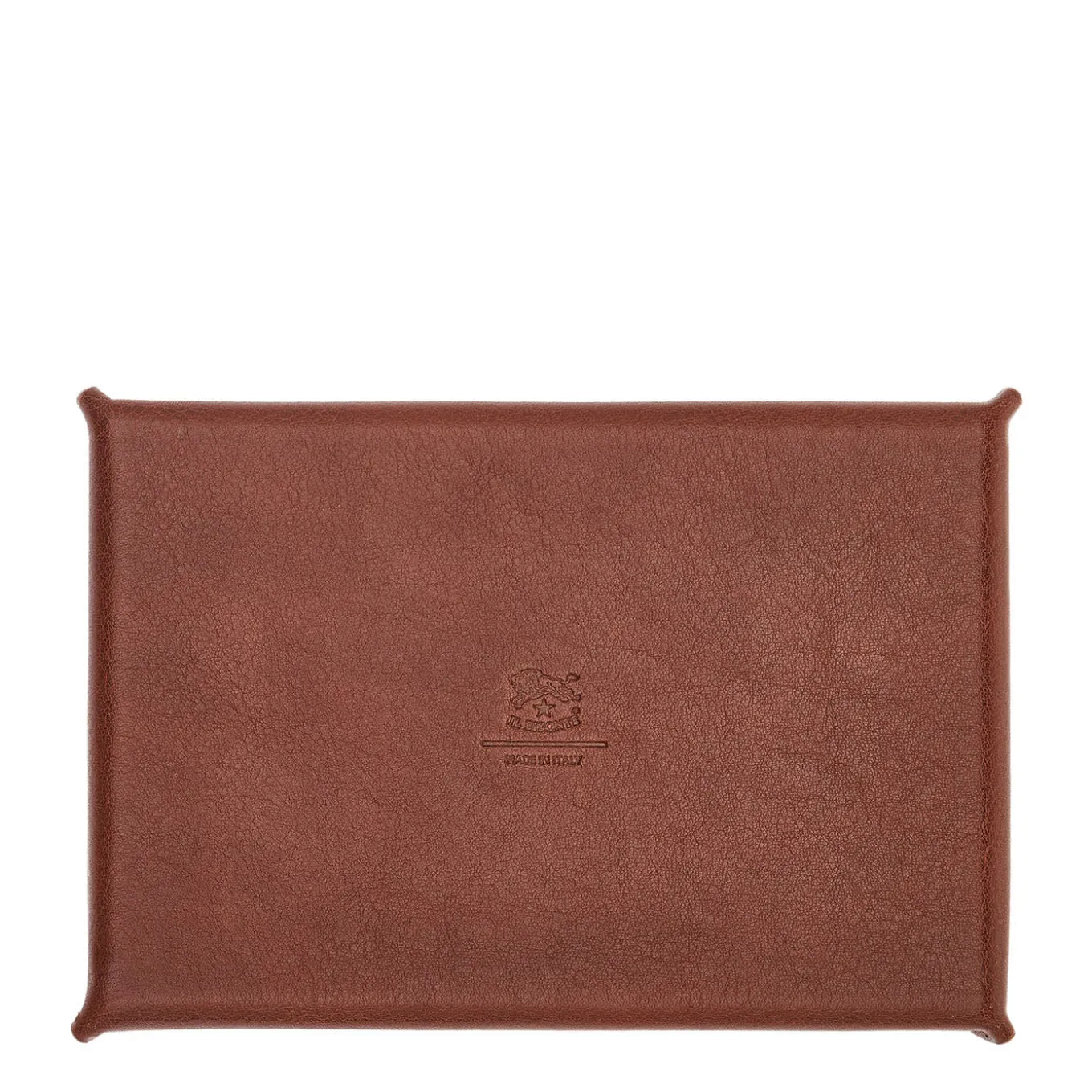 Vassoio portavalori piccolo in pelle marrone