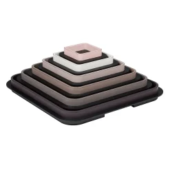 Vassoio quadrato Lloyd N. 3 con cornice avorio