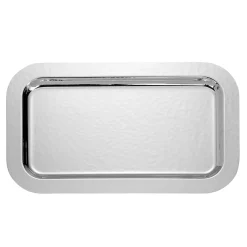 Vassoio rettangolare argento