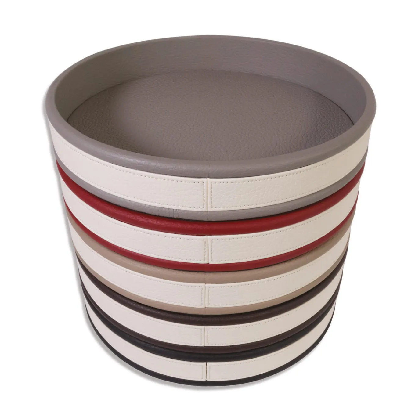 Vassoio rotondo grigio a strisce