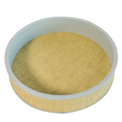 Vassoio rotondo in videopoche azzurro Ginestra