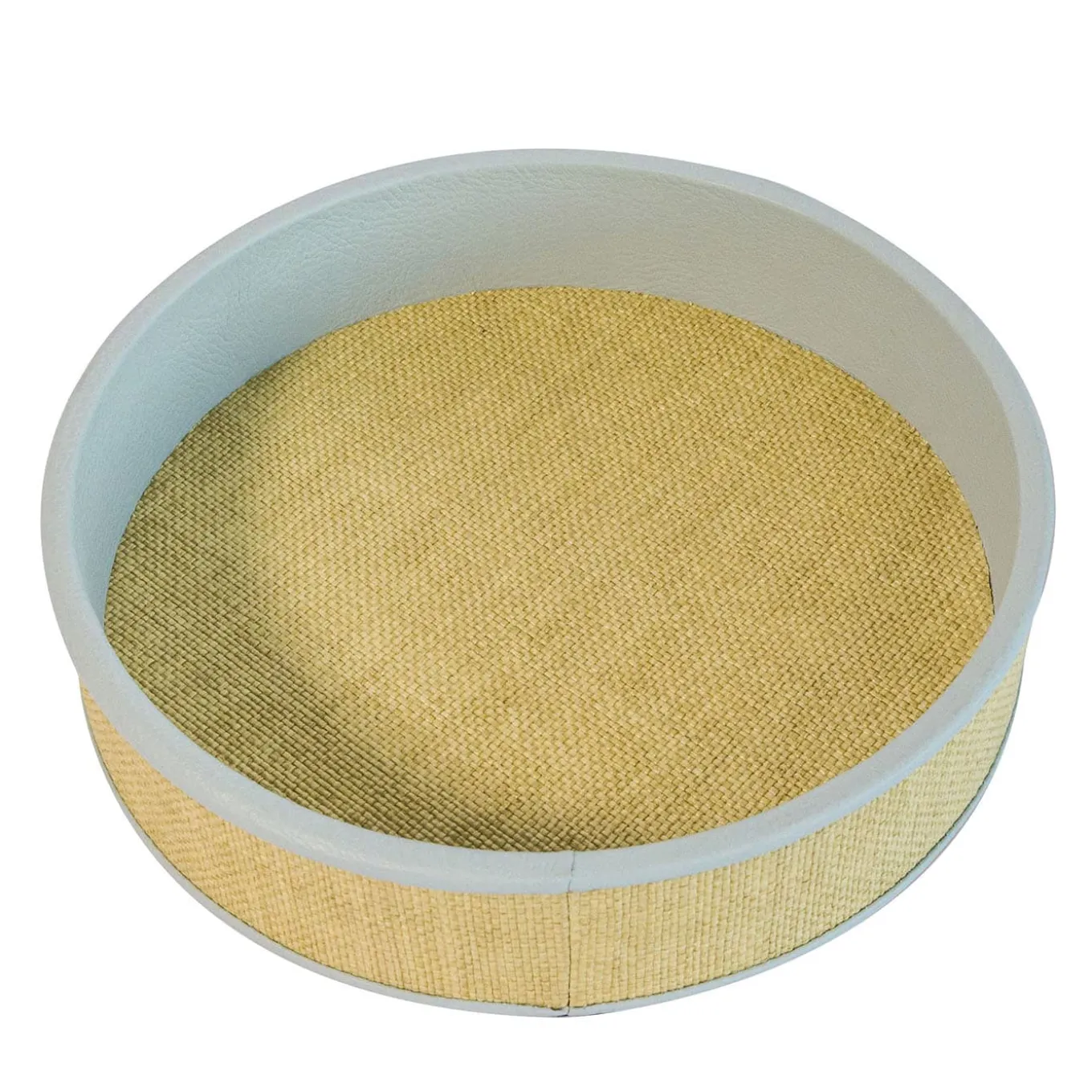 Vassoio rotondo in videopoche azzurro Ginestra