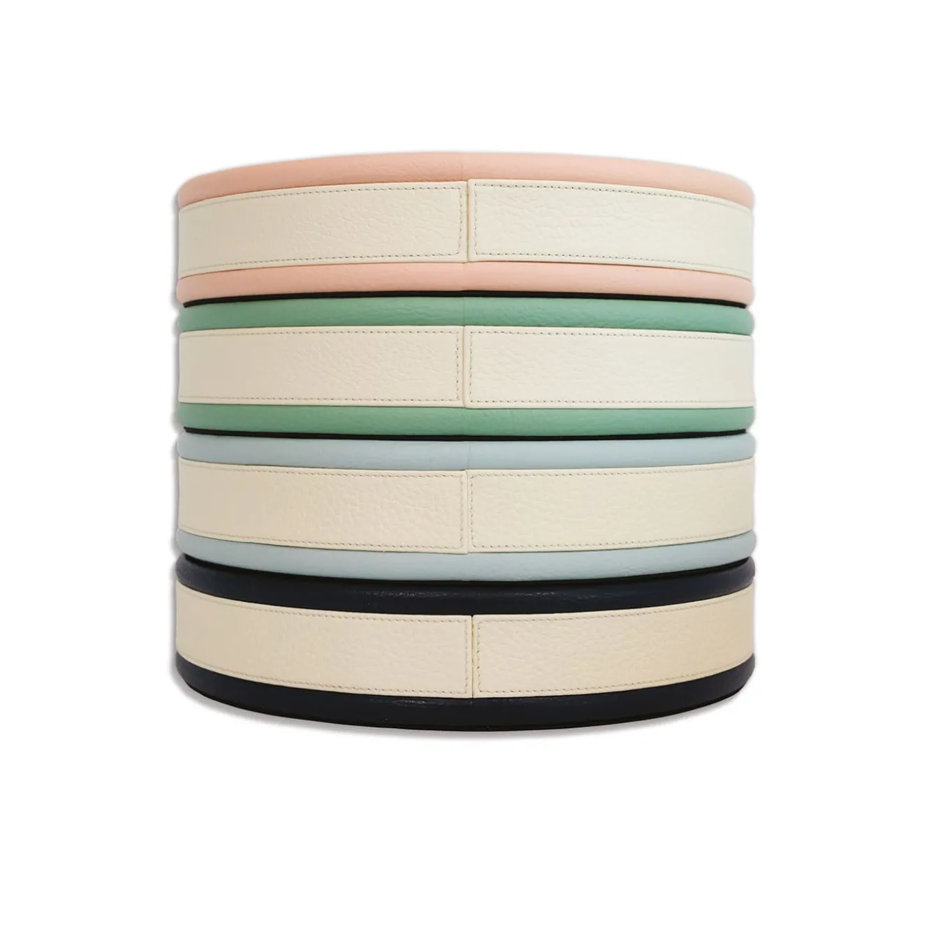 Vassoio rotondo rosa a strisce