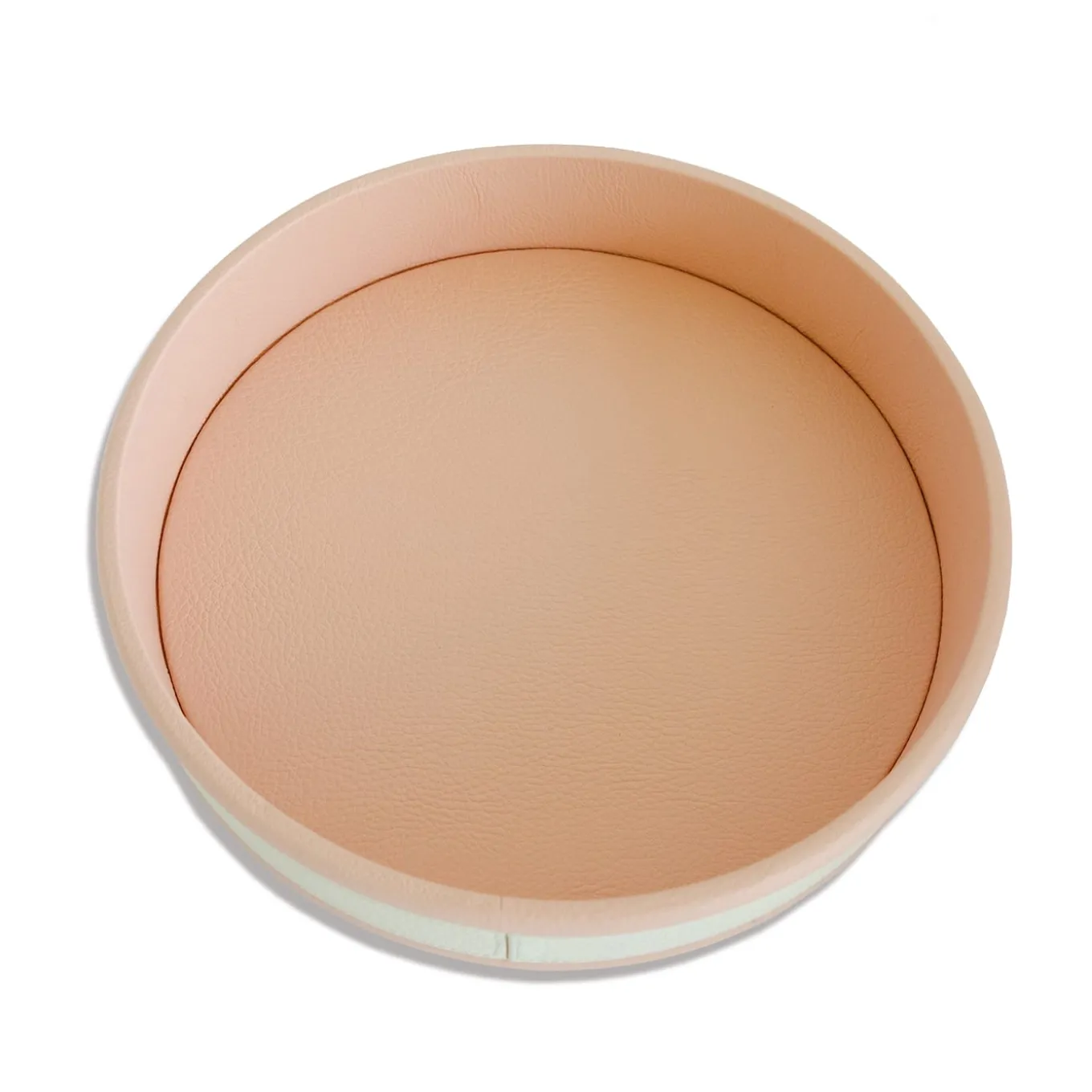 Vassoio rotondo rosa a strisce