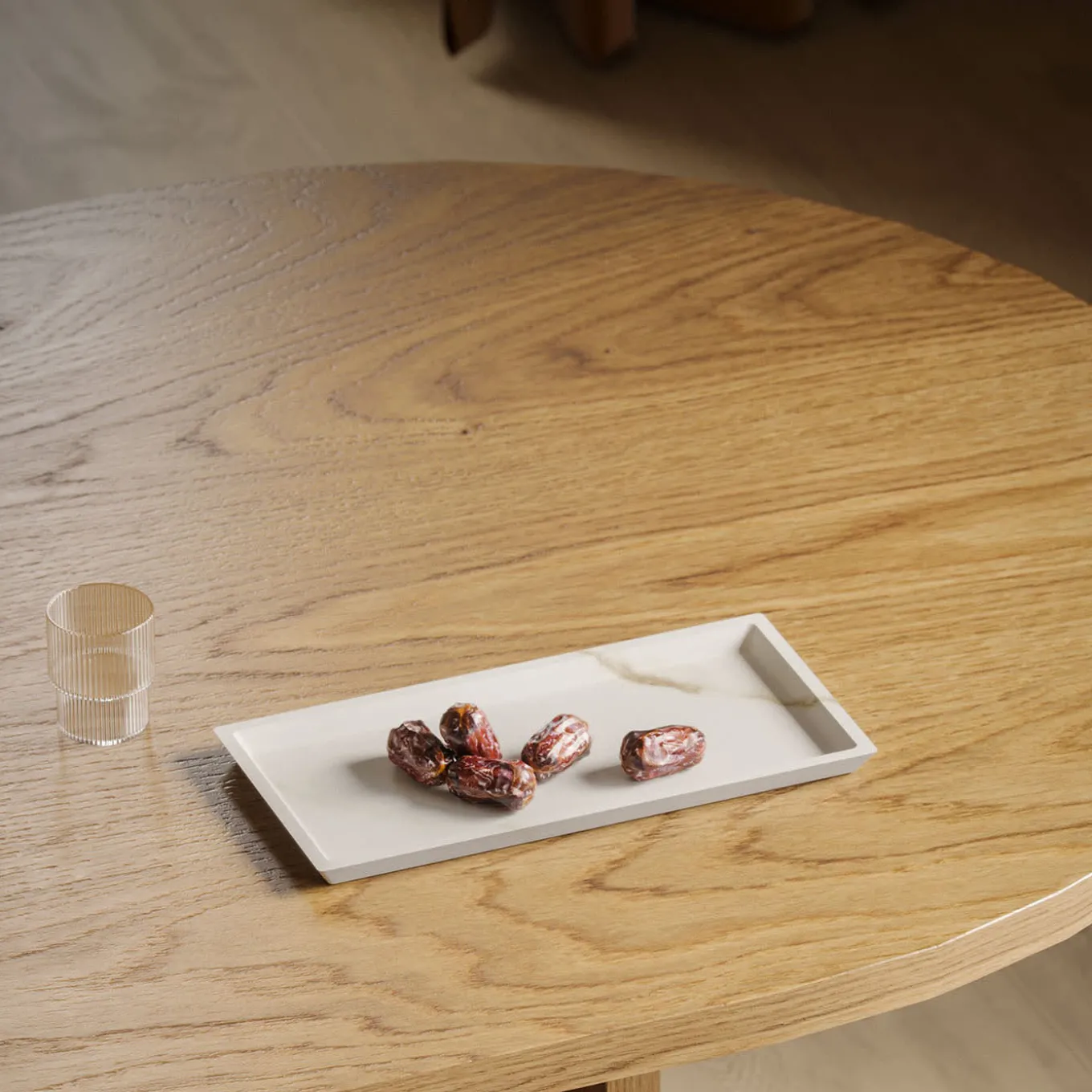 Vassoio Vasco Bianco Carrara di Studioformart