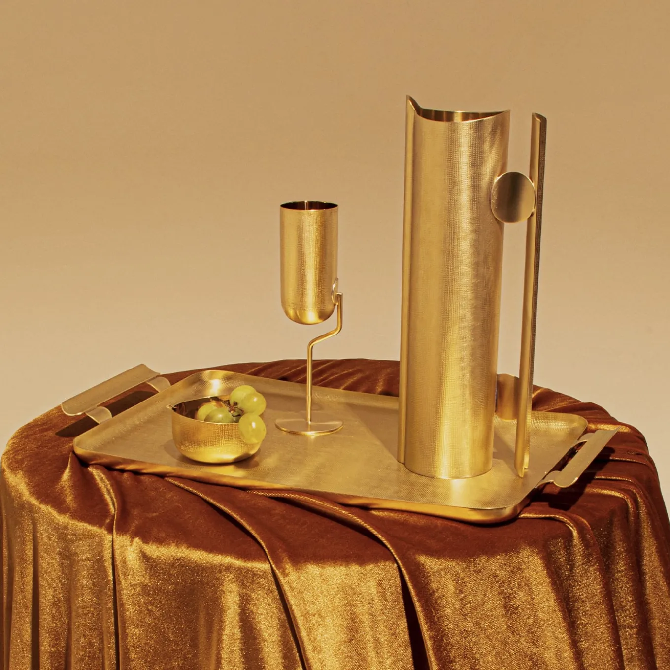 Velluto 1 vassoio con maniglie