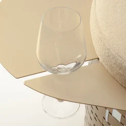 Versatile pouf dorato e argentato