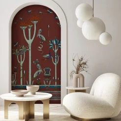 Via Salvestrina 12 Carta da parati Mattone Bruciato