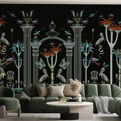 Via Salvestrina 12 Nero Mezzanotte Carta da parati