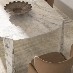 Victor Tavolo da pranzo per esterni in marmo bianco