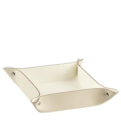 Vide poche in pelle bianca e panna cotta #2