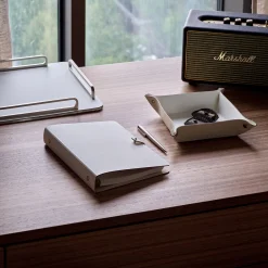 Vide poche in pelle bianca e panna cotta #2